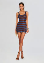 Benni Metallic Knit Mini Dress
