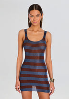 Benni Metallic Knit Mini Dress