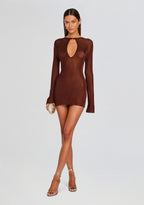 Emeri Metallic Knit Mini Dress