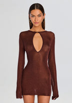 Emeri Metallic Knit Mini Dress