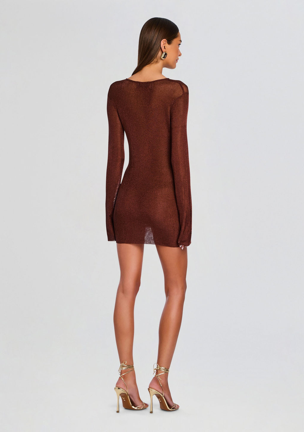 Emeri Metallic Knit Mini Dress
