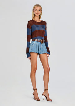 Hana Metallic Knit Top