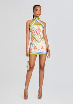 Cable Silk Mini Dress
