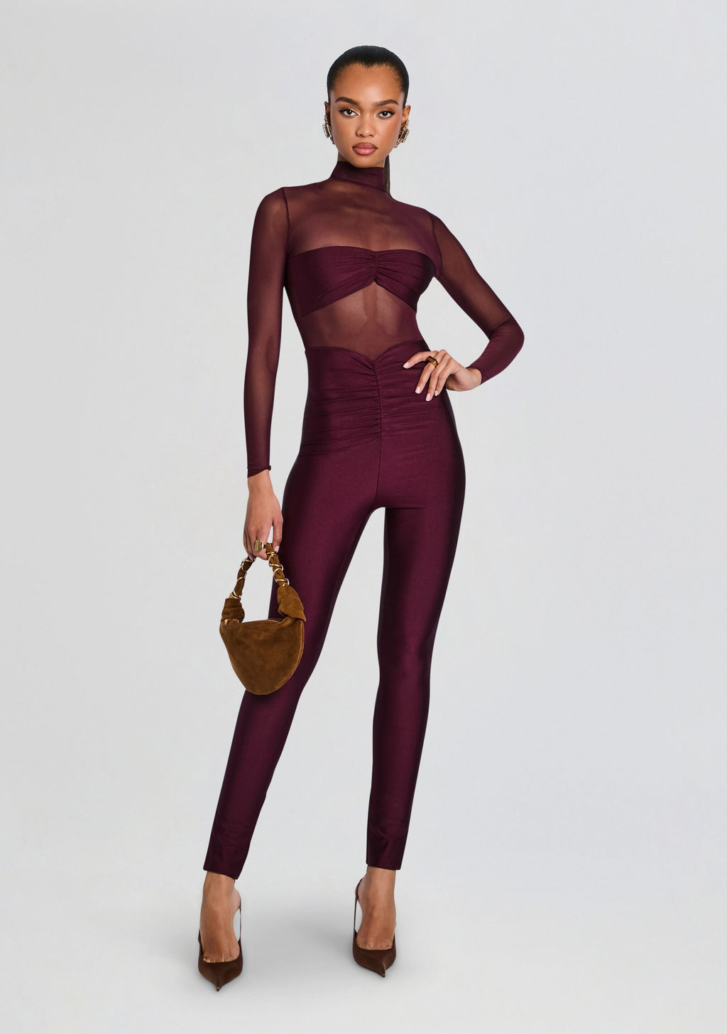 Brietta Bandeau Mesh Catsuit
