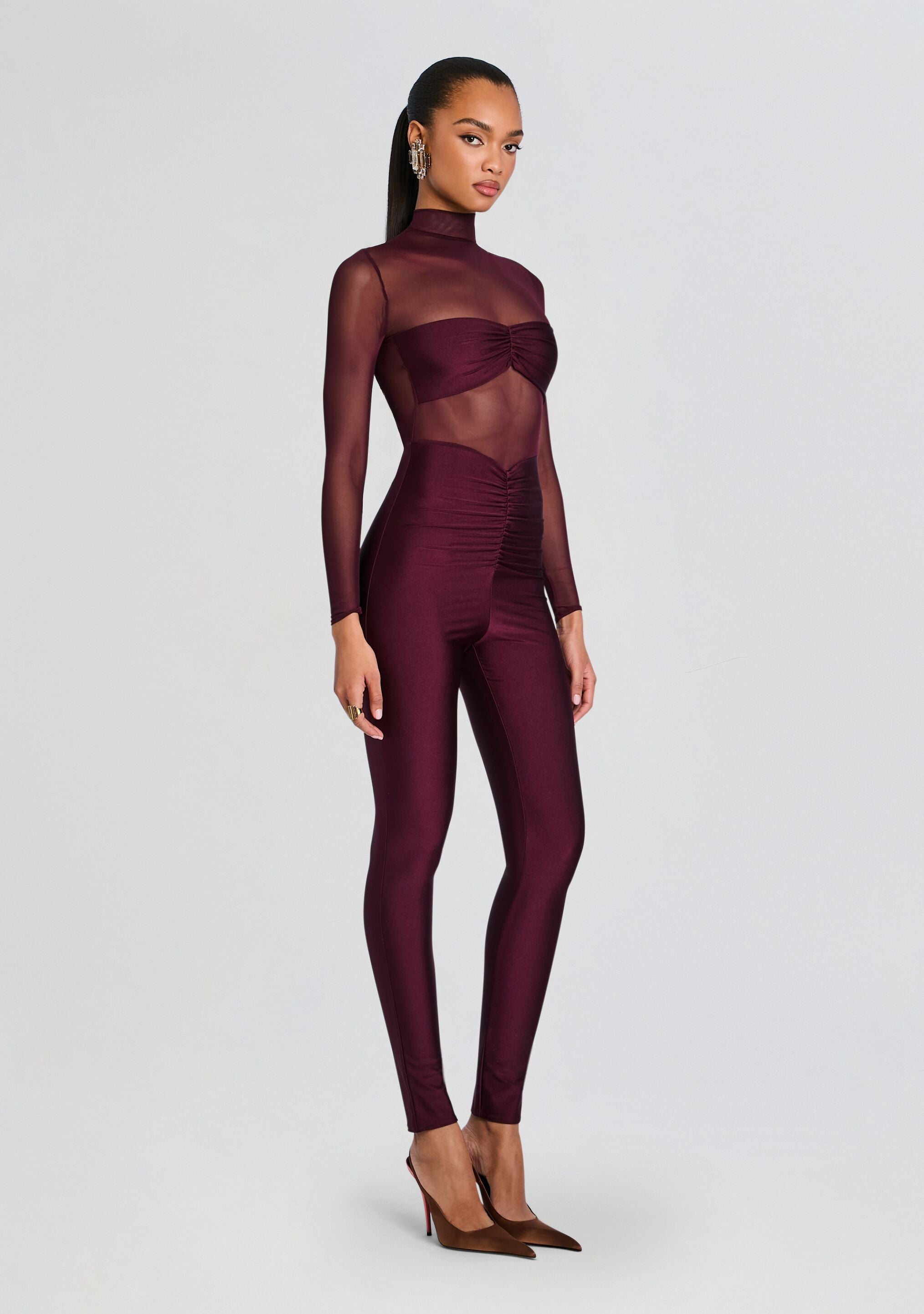 Brietta Bandeau Mesh Catsuit