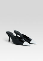 Allegra Leather Kitten Mule