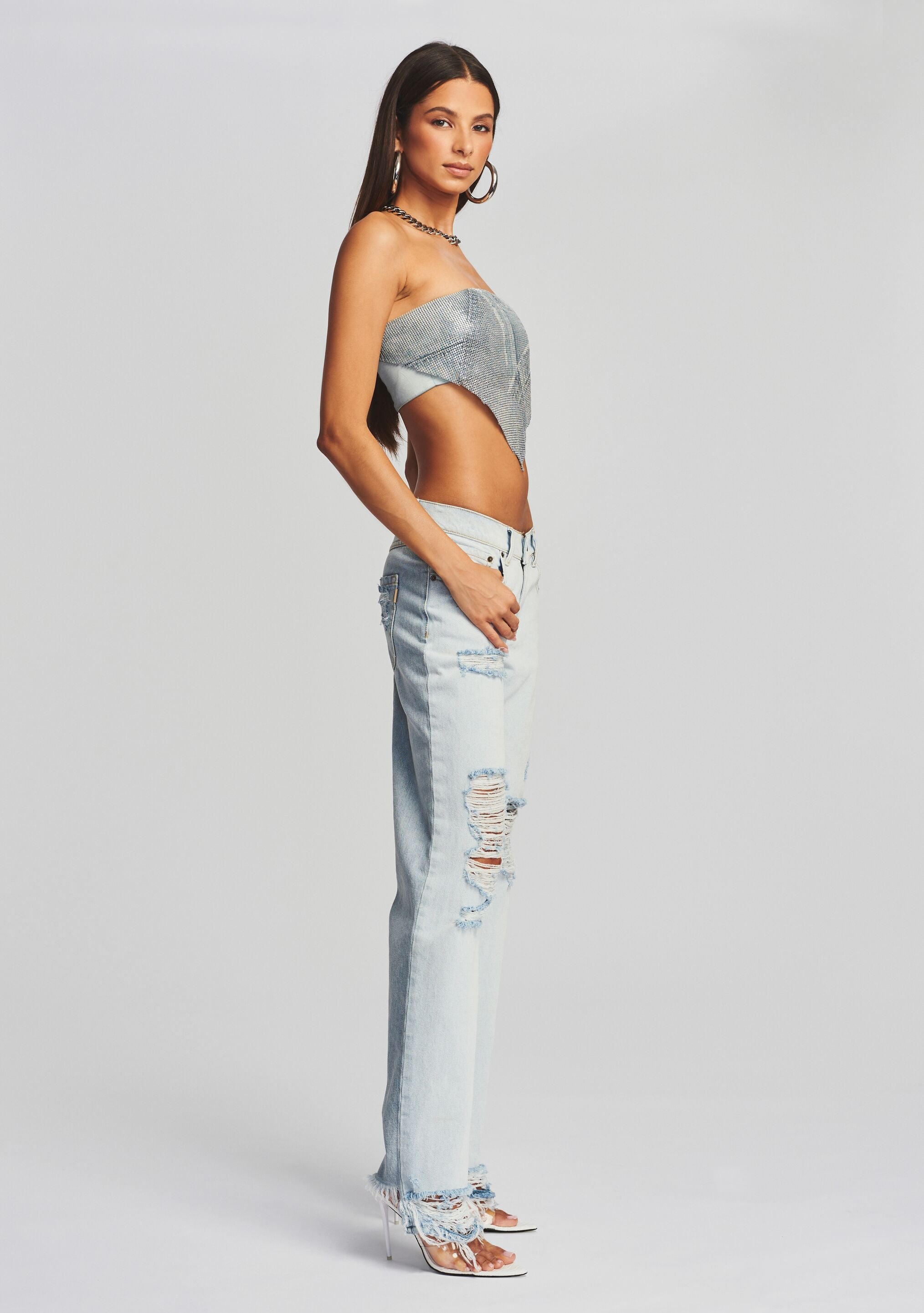 Milos Embellished Chainmail Top