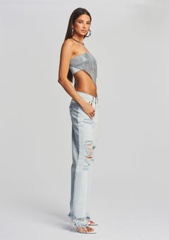 Milos Embellished Chainmail Top