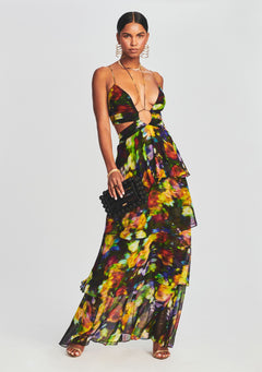 Paulina Silk Chiffon Dress