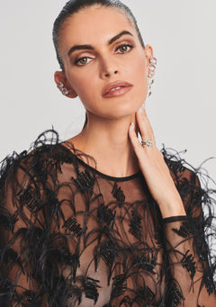 Sarabeth Feather Bodysuit