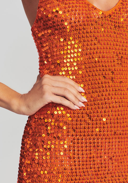 Elliana Sequin Crochet Dress