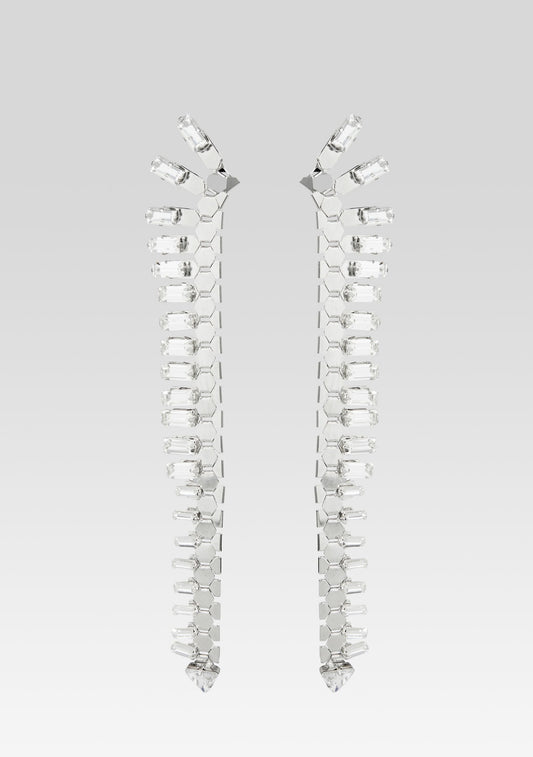 Snake Skin Crystal Earrings