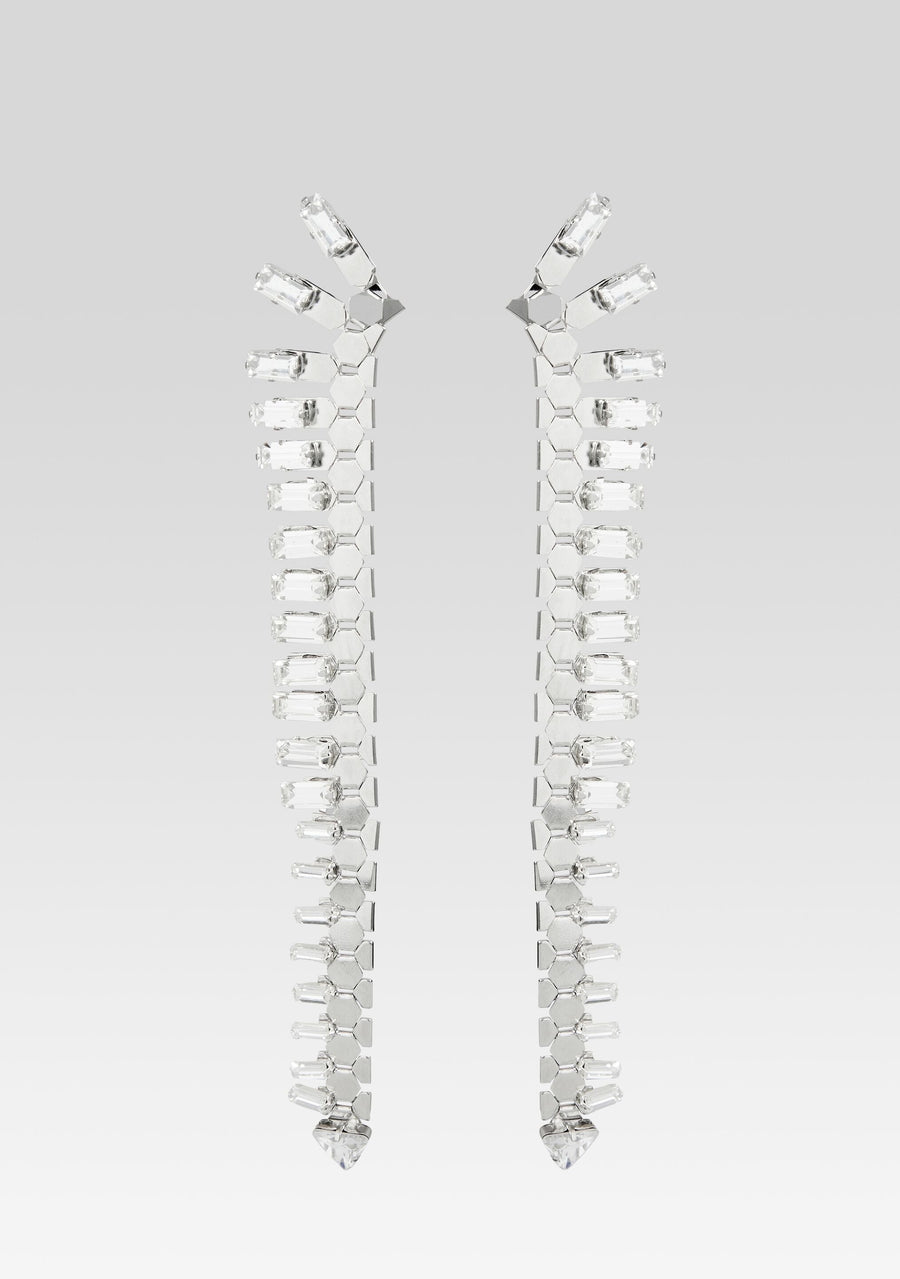 Snake Skin Crystal Earrings