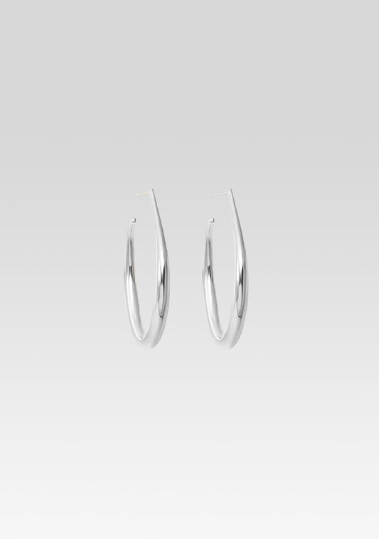 Small Moon Hoop Earrings