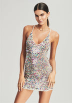 Elliana Sequin Crochet Dress